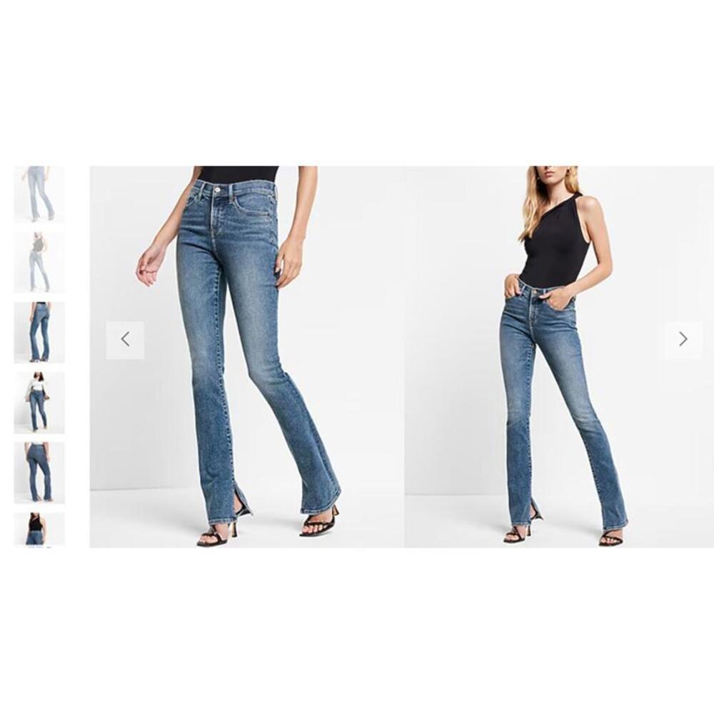 NWT EXPRESS Mid Rise Medium Wash Skyscraper Jeans Size 6R
